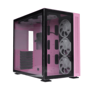 YGT V1 Dual Chamber ATX Gaming Case- Pink