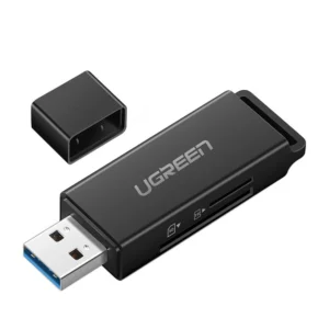 Ugreen CM104/40752 USB 3.0 to TF+SD Dual Card Reader- Black