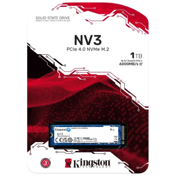 1TB Kingston NV3 M.2 NVME PCIE4 SNV3S/1000G – PC LAB COMPUTER STORE