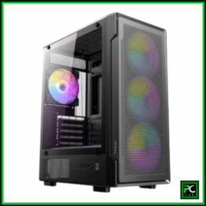 Antec VX300M ARGB MATX Case with 4x120mm ARGB Fans - Black